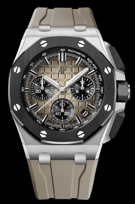 Replica AP Watch Audemars Piguet Royal Oak Offshore 43 Stainless Steel Ceramic Taupe 26420SO.OO.A600CA.01 Replica AP Watch Audemars Piguet Royal Oak Offshore 43 Stainless Steel Ceramic Taupe 26420SO.OO.A600CA.01